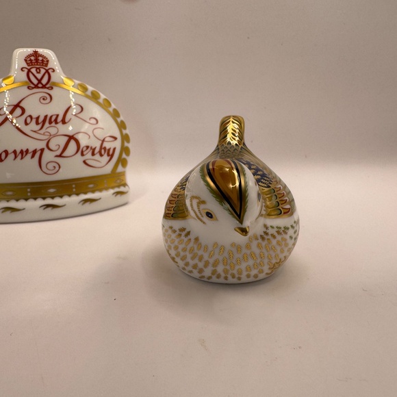 Royal Crown Derby Figurine Firecrest 1999 Collectors Guild Gift Gold Stopper. - Picture 4 of 12